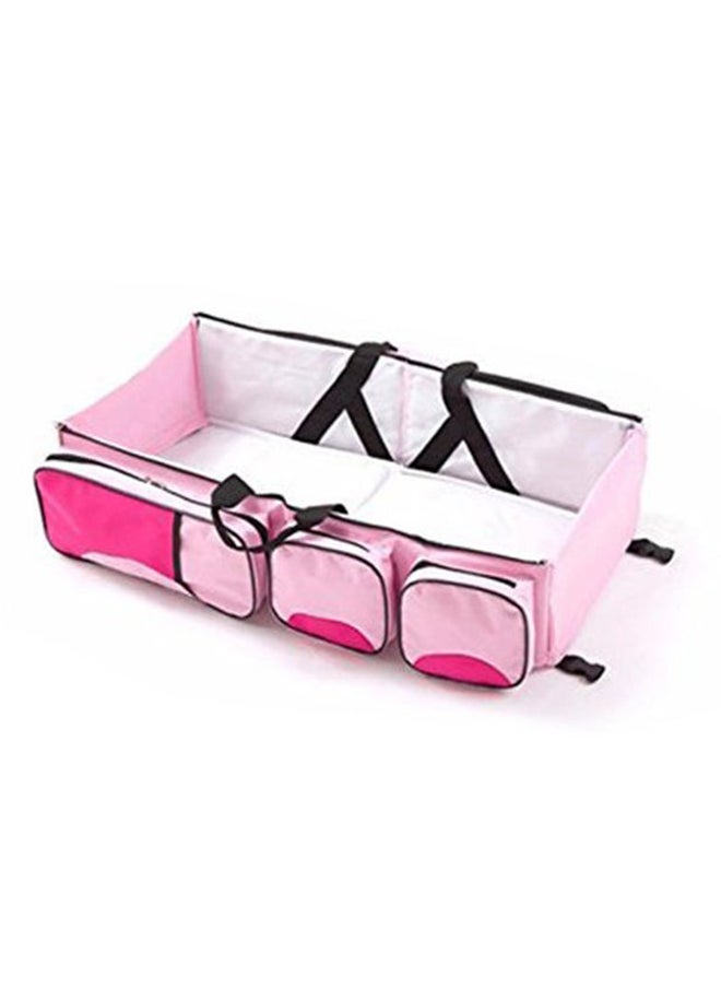 Multipurpose Baby Diaper Travel Cot Bag, Pink