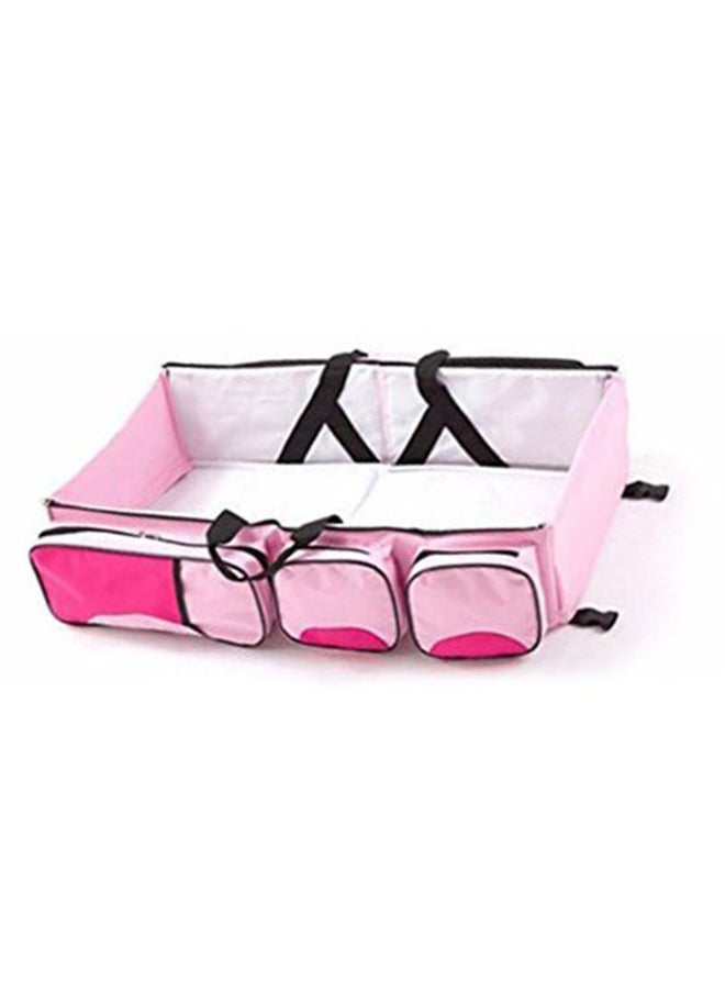 Multipurpose Baby Diaper Travel Cot Bag, Pink