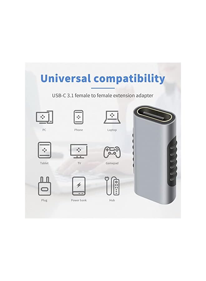 PROMASS USB C Adapter, USB C Coupler, Type C Connecter for USB C Charger Connector, USB C 3.1 Extender for Laptop & Tablet & Mobile Phone ( 2 Pack ) - Image 4