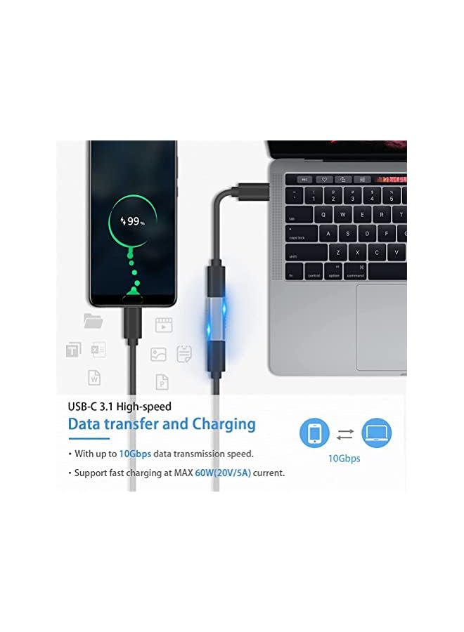 PROMASS USB C Adapter, USB C Coupler, Type C Connecter for USB C Charger Connector, USB C 3.1 Extender for Laptop & Tablet & Mobile Phone ( 2 Pack ) - Image 3