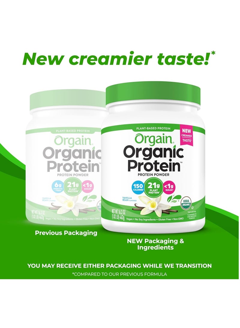 Orgain Organic Plant Protein 10 serving 1.02LB Vanilla Bean - Image 3