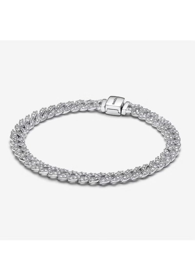 Pandora Timeless Pave Cuban Chain Bracelet