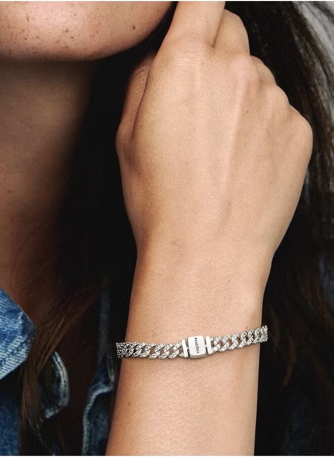 Pandora Timeless Pave Cuban Chain Bracelet