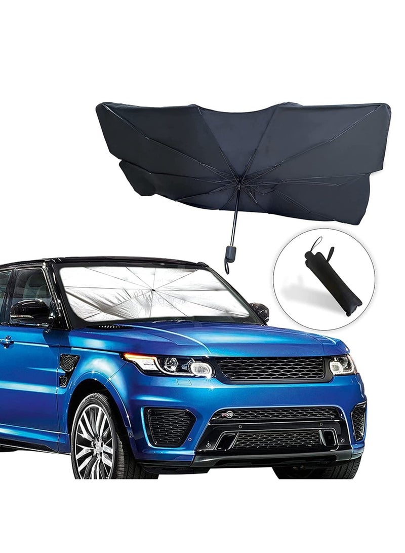 ELTRAZONE Car Windshield Sunshade | Foldable Reflector Umbrella Sunshade for Cars, Blocks UV Rays Sun Visor Protector Sunshade to Keep Your Vehicle Cool and Damage Free - Image 1
