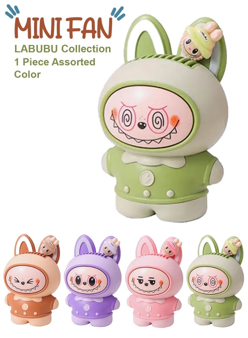 LABUBU Labubu Monster Figure Handheld Fan – USB Rechargeable Mini Fan, Lightweight & Portable Electric Fan for Kids, Travel, Outdoor & Office Use  - Image 1