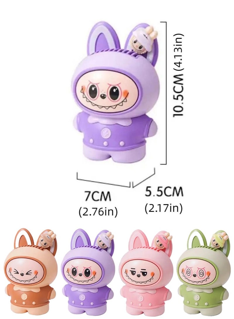 LABUBU Labubu Monster Figure Handheld Fan – USB Rechargeable Mini Fan, Lightweight & Portable Electric Fan for Kids, Travel, Outdoor & Office Use  - Image 2