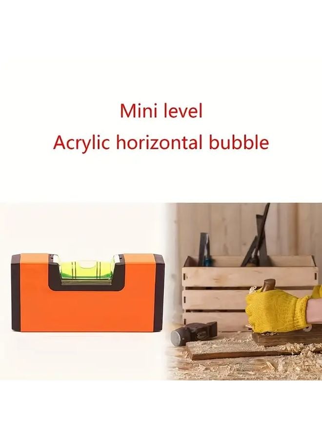 Mini Acrylic Horizontal Bubble Level 1pc For Floor Wall Alignment DIY Construction Tool - Image 2