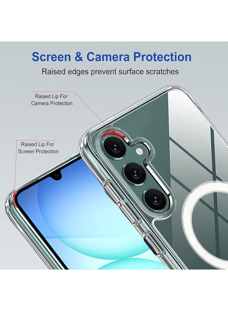 Techie Samsung Galaxy A17 5G Case with MagSafe – Slim, Anti-Yellowing Transparent Back Cover with Camera Lens Protection, Magnetic Holder Wireless Charging Compatible - Clear - Image 3
