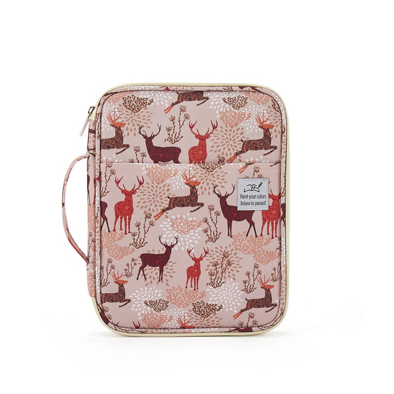 New 192/96 color pencil curtain sketch painting special Pencil Case art student storage bag stationery bag in stock Christmas deer 
