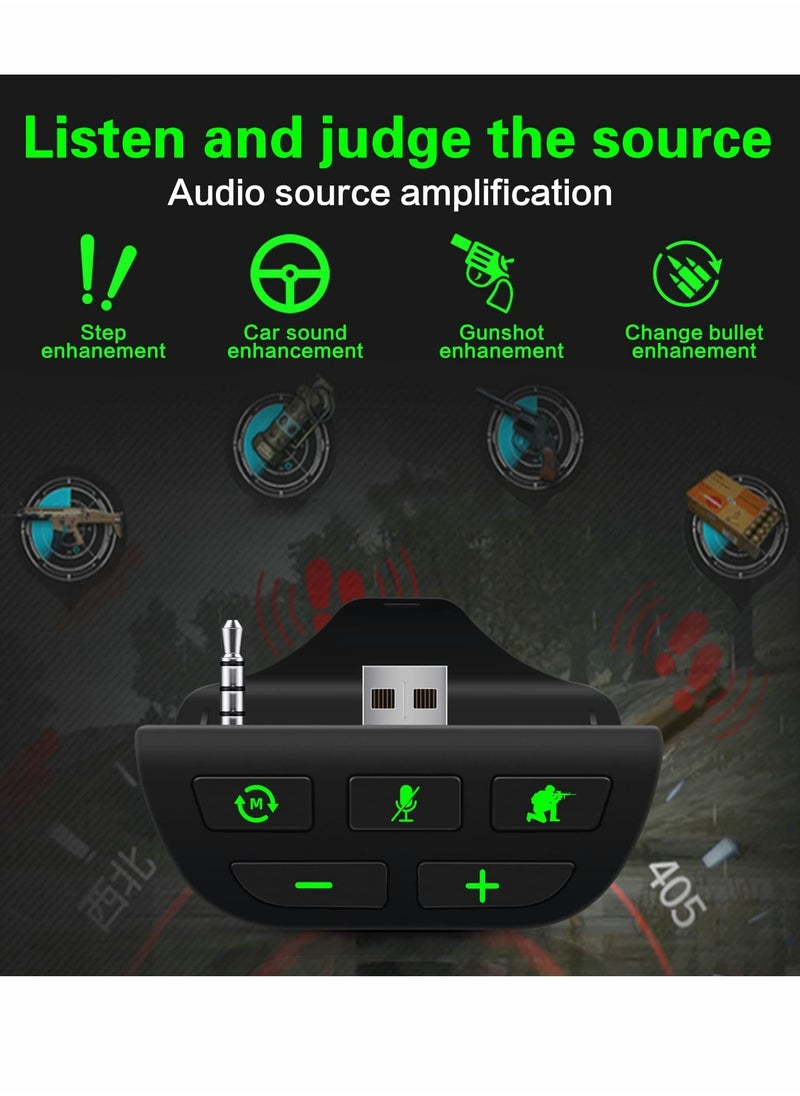 Excefore - Headset Adapter for Xbox Series X/S, Stereo Headset Audio Adapter with Volume Adjustment and Scout Mode - Image 1