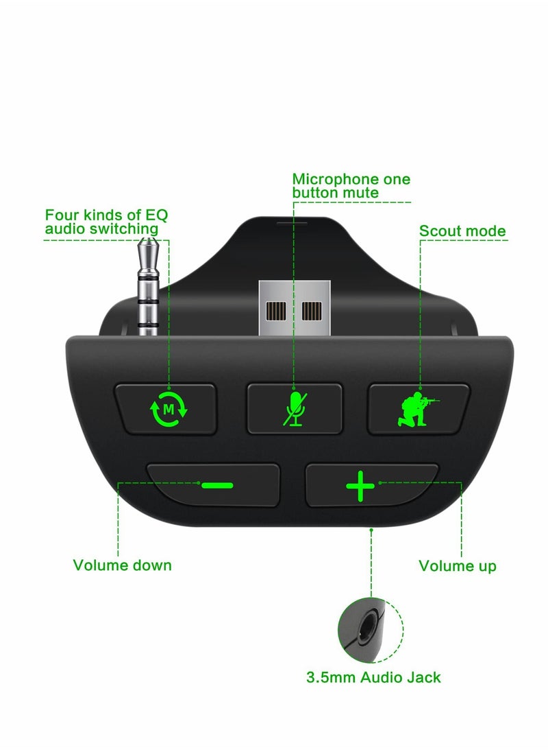 Excefore - Headset Adapter for Xbox Series X/S, Stereo Headset Audio Adapter with Volume Adjustment and Scout Mode - Image 1