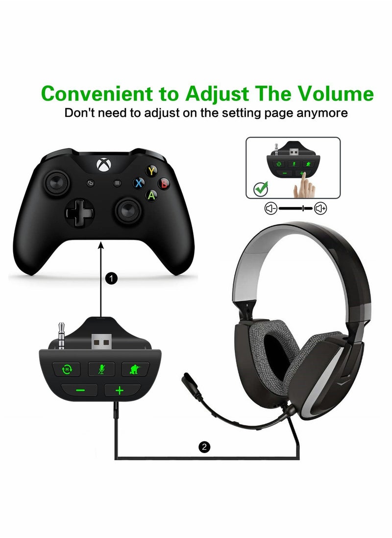 Excefore - Headset Adapter for Xbox Series X/S, Stereo Headset Audio Adapter with Volume Adjustment and Scout Mode - Image 1