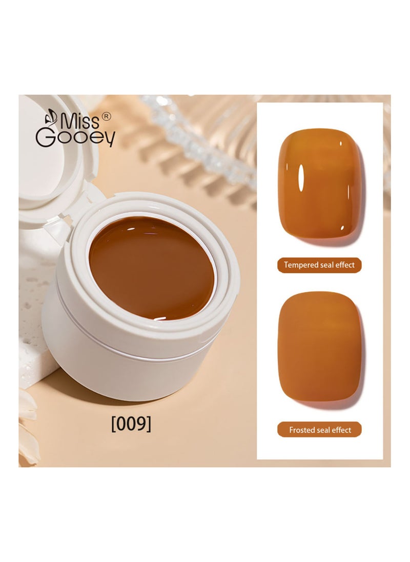 Miss Gooey Nail Polish Colors Cream Solid Gel Nail Polishs Super Shine Nude Quick Dry 60 Seconds Salon-Quality Bright Soak Off UV Lamp Required Home DIY Manicure 10g With Brush  - Image 1