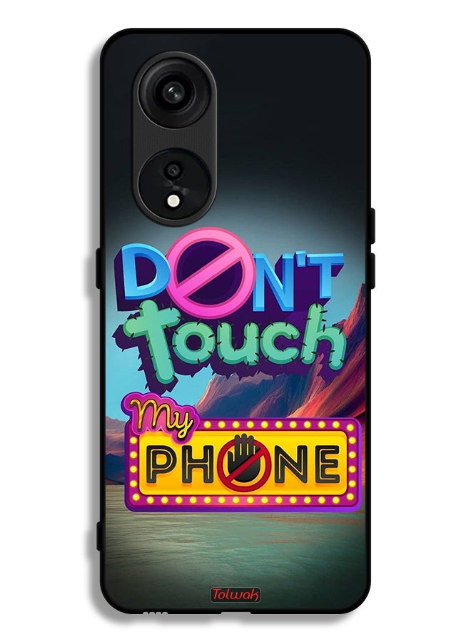 Tolwak Oppo Reno 8T 5G Protective Case Cover Do Not Touch My Phone - Image 1