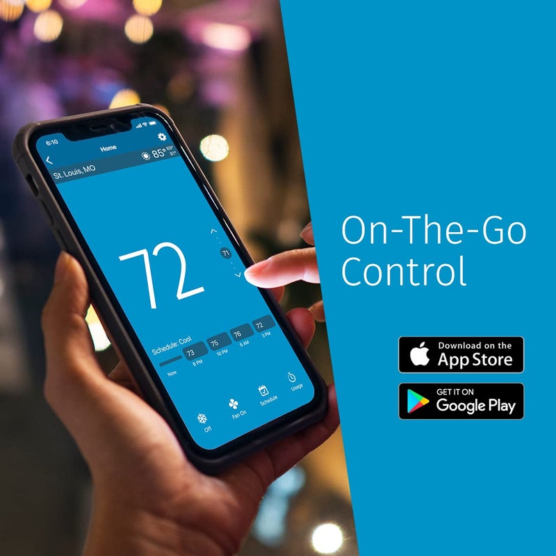 Emerson Sensi Smart Thermostat, 100 Years Of Expertise, Wi-Fi, Data Privacy, Programmable, Easy DIY Install, Works With Alexa, Energy Star Certified, Mobile App, ST55 - Image 5