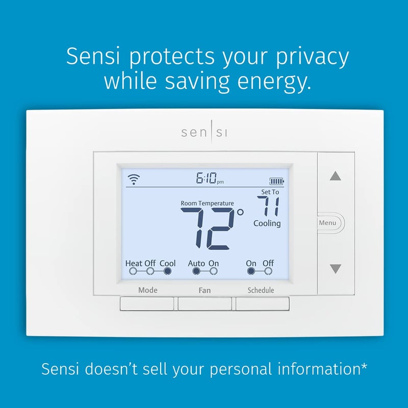 Emerson Sensi Smart Thermostat, 100 Years Of Expertise, Wi-Fi, Data Privacy, Programmable, Easy DIY Install, Works With Alexa, Energy Star Certified, Mobile App, ST55 - Image 2