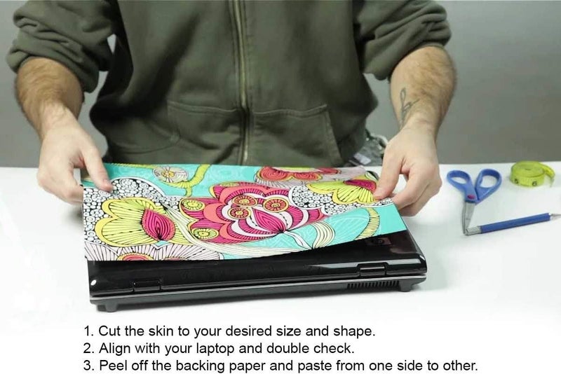 Paper Plane Design Laptop Skin for laptops, Skins Stickers Vinyl Decal Cover for All Models, MacBook Material and Adhesive Used, Multicolor Pattern325 - Image 2