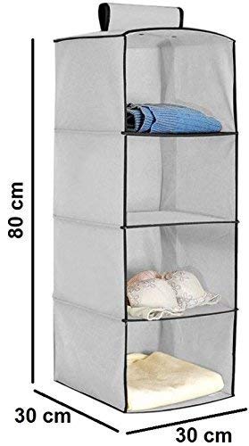 Flipco Hanging Closet OrganizerSweater Sock Organizer with a Hook and LoopsCollapsible Storage Shelves for Clothes Pants and Shoes30 X 30 X 80 cm - Image 3