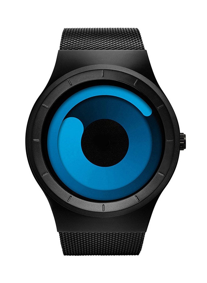 SINOBI Business Watches Men Fashion Creative Original Design Watch Men Steel Mesh Men's Watch Clock Relogio Masculino Unique Wristwatch(Black Blue)