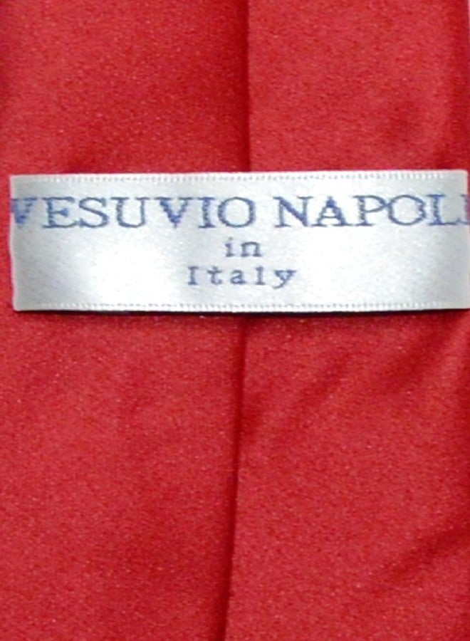 Vesuvio Napoli ربطة عنق فسوبيو نابولي للأولاد قابلة للتعليق باللون الأحمر الصلب - Image 2