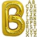 TONIFUL 40 Inch Large Gold Letter B Balloons Helium Filled Foil Mylar Big Balloons for Birthday Party Anniversary Decorations - Image 2