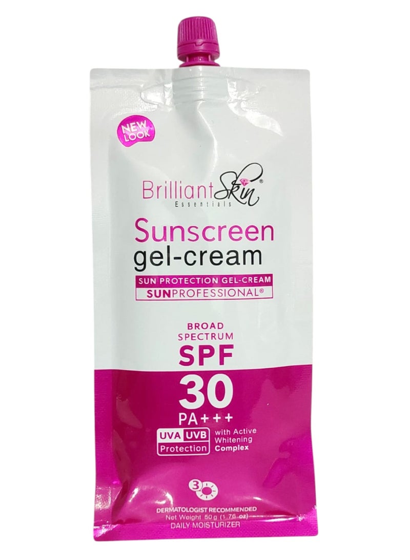 بريليانت سكين جل كريم واقي من الشمس إسينشالز بعامل حماية 30+++، 50 غرام