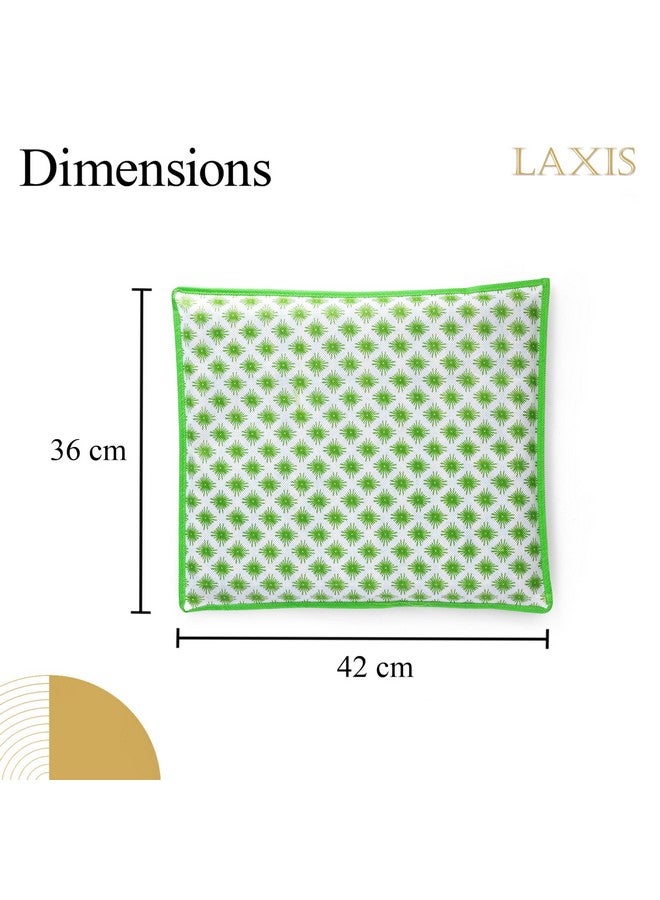 LAXIS HOMFIL Brand - LAXIS Non-Woven Printed Single Saree Cover, Saree Bag Pack of 10Pcs, Transparent Saree Covers With Zip, Saree Covers For Storage, Wardrobe Organiser, Size-36x42x2cm (Green) - Image 4