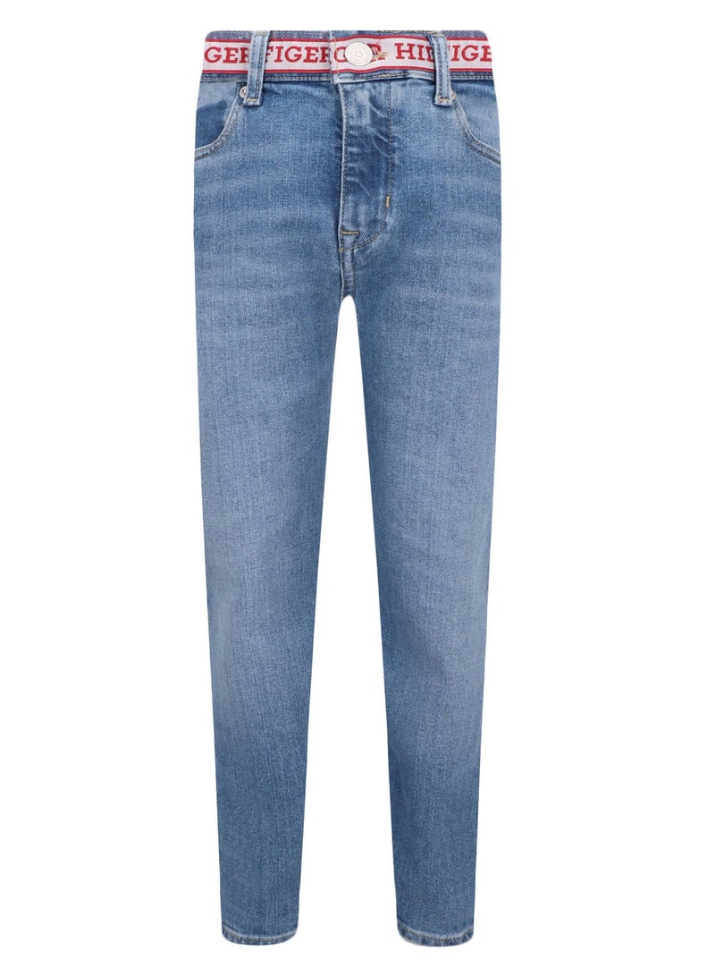 TOMMY HILFIGER Archieve Logo Waistband Regular Fit Jeans - Image 1
