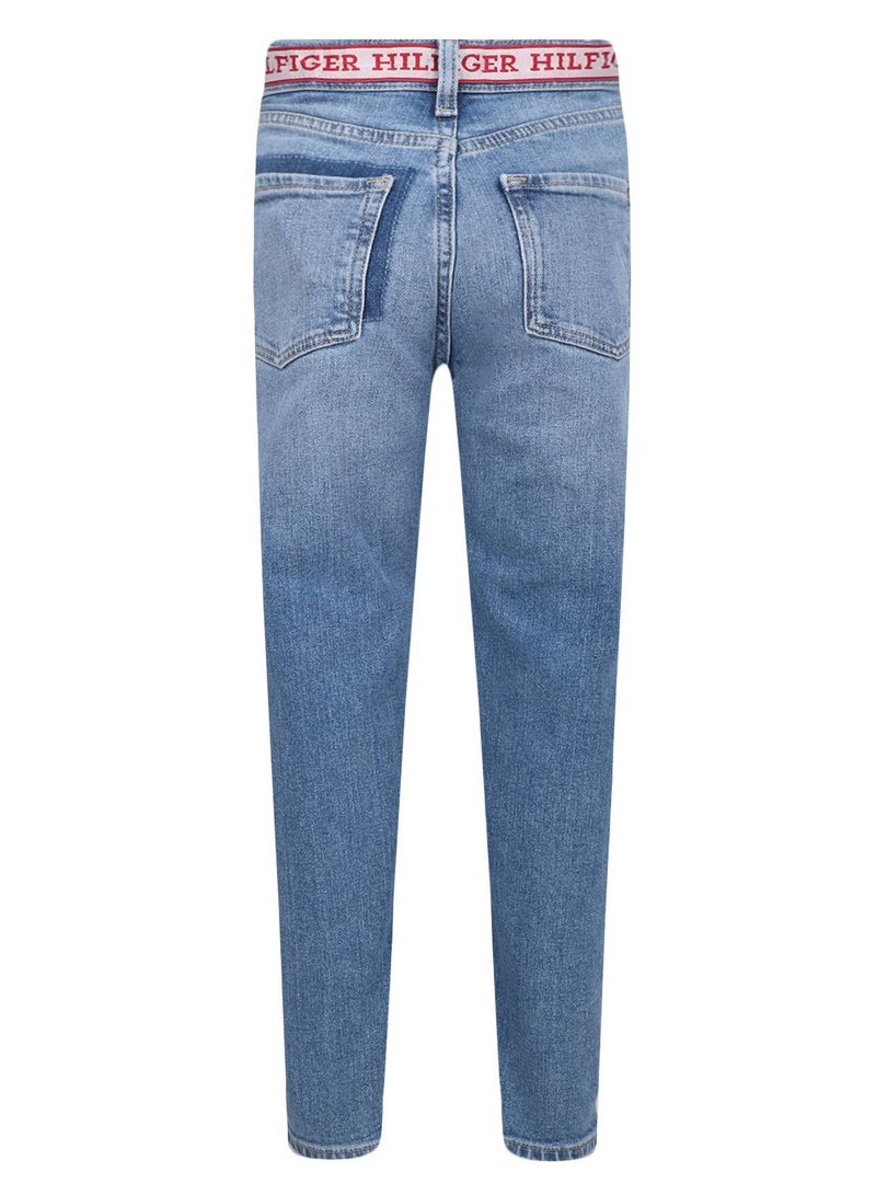 TOMMY HILFIGER Archieve Logo Waistband Regular Fit Jeans - Image 2