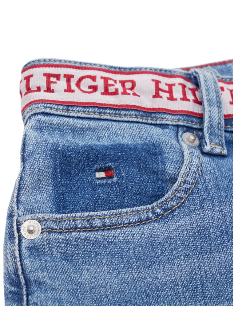 TOMMY HILFIGER Archieve Logo Waistband Regular Fit Jeans - Image 3