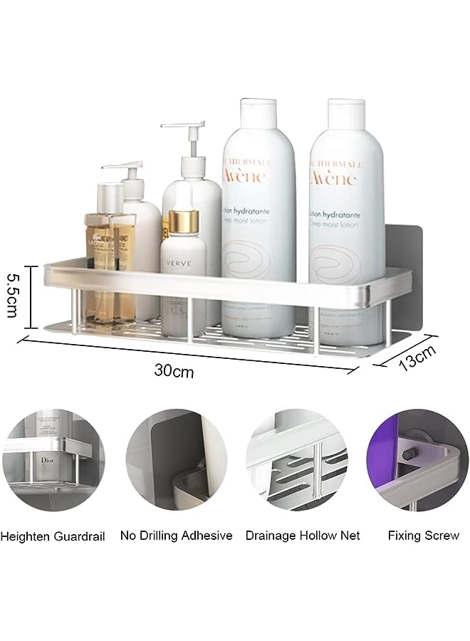 Raxoom Shower Caddy Shelf Basket, Pack of 2, Silver - Image 3