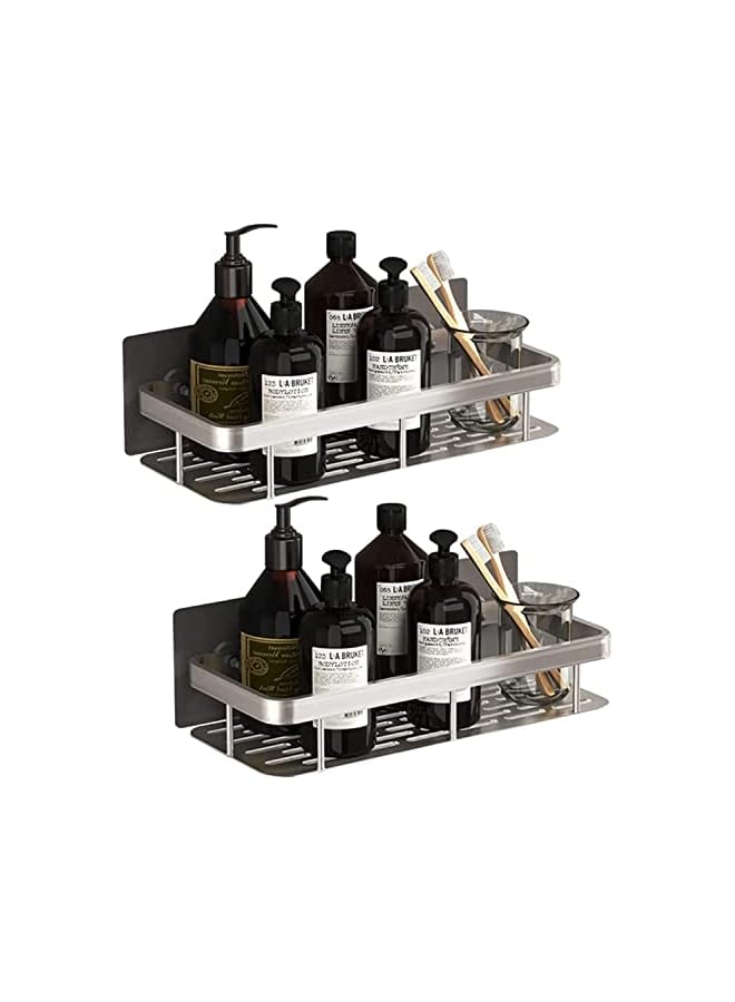 Raxoom Shower Caddy Shelf Basket, Pack of 2, Silver - Image 2