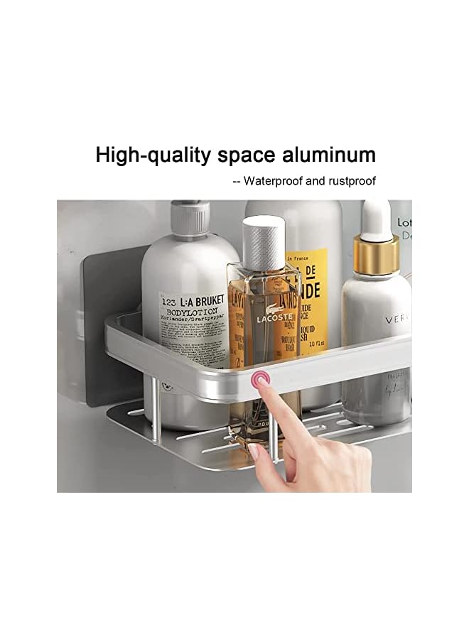 Raxoom Shower Caddy Shelf Basket, Pack of 2, Silver - Image 5