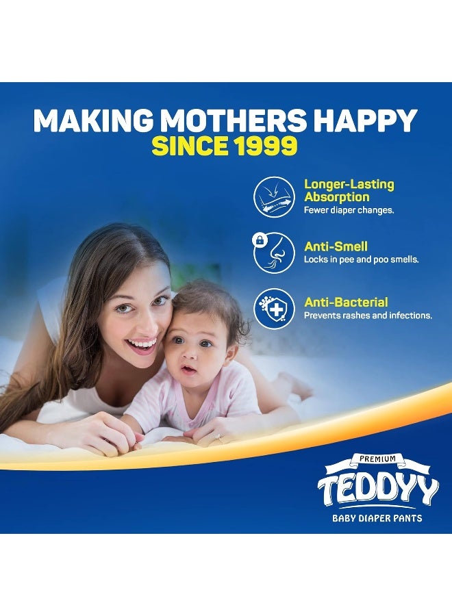 تيدي سراويل حفاضات كبيرة جدًا من تيدي بيبي، 84 قطعة (عبوة من 6 قطع)، 12-17 كجم، امتصاص طويل الأمد، مضاد للبكتيريا - Image 4
