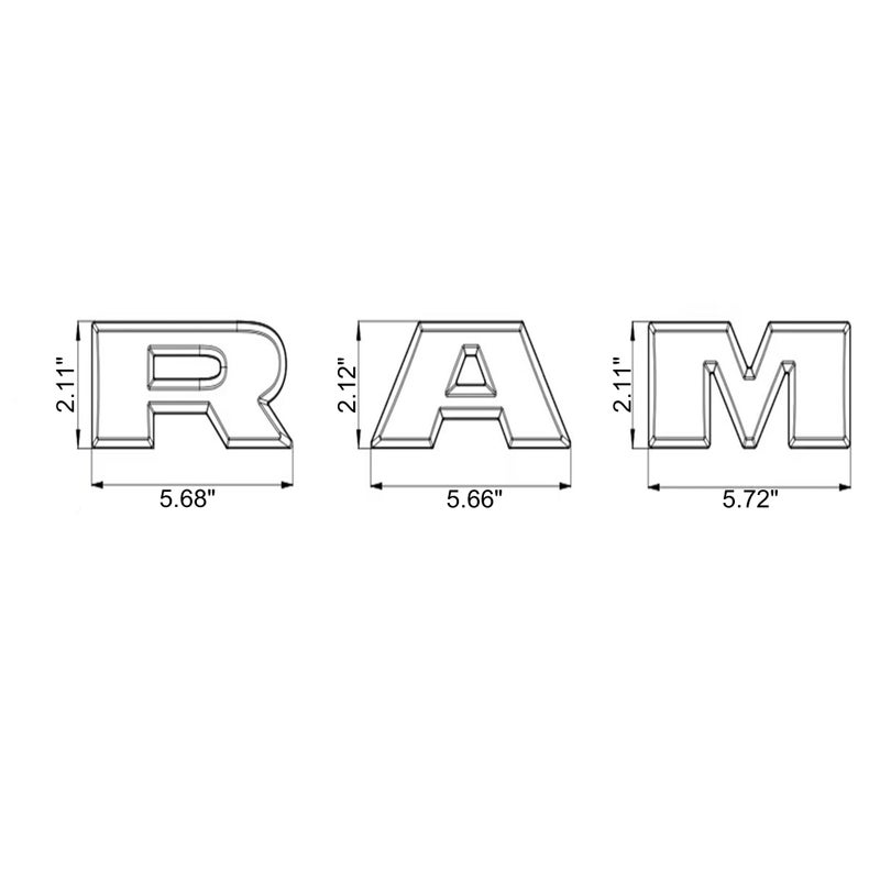 AUTOGEM 2019â€“2025 RAM 2500 3500 4500 Front Grille Emblem Black Finish Replacement Badge - Image 4