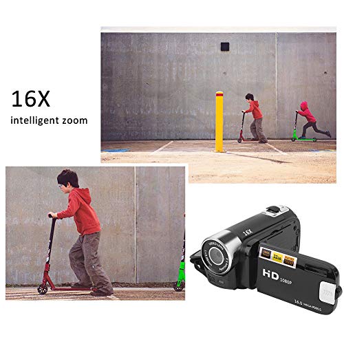 Focket 16X Digital Zoom Video Camera Camcorder, 2.7in LCD Screen 16MP Digital Camera Recorder 128GB Vlogging Camera, Video Recording Camcorder for Teens Beginners - Image 3