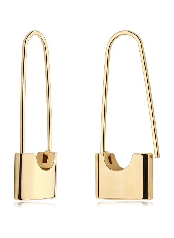 ميفيكو MEVECCO المرأة هاجي أقراط الذهب هوب 14K الذهب شغل صغيرة بسيطة اليدوية هيبوالرجينيك مجوهرات يومية - Image 1