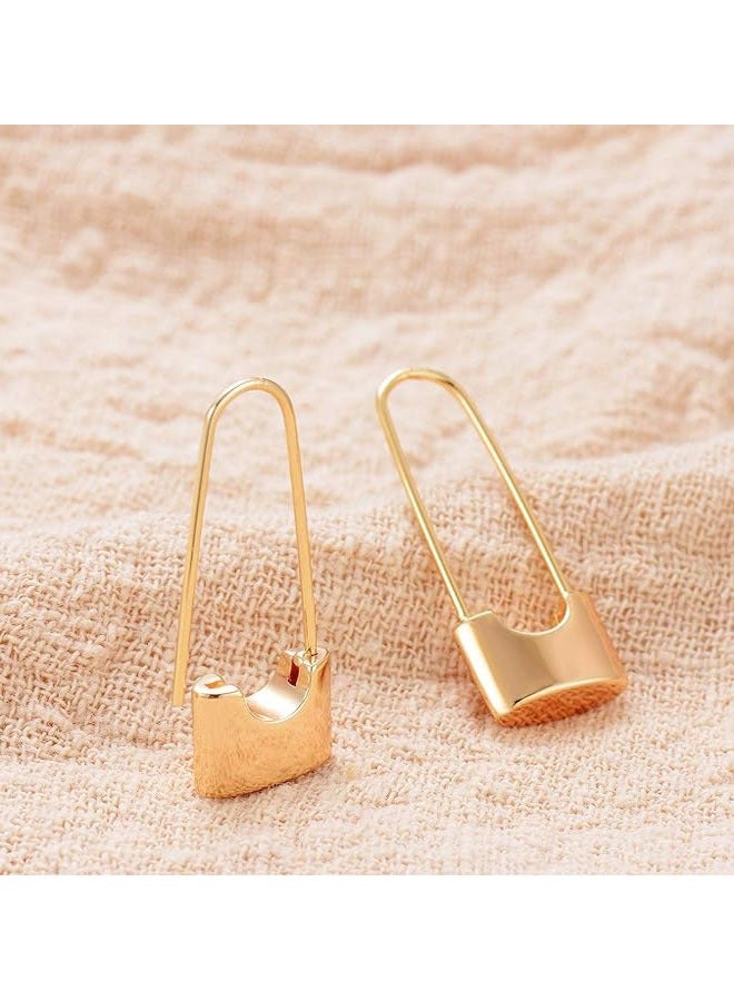 ميفيكو MEVECCO المرأة هاجي أقراط الذهب هوب 14K الذهب شغل صغيرة بسيطة اليدوية هيبوالرجينيك مجوهرات يومية - Image 5