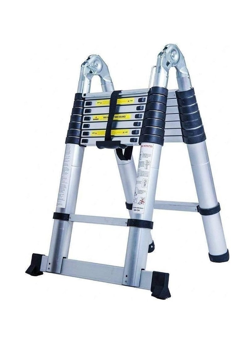 14FT Telescopic Aluminum Ladder – Retractable, Detachable & Multipurpose Design for Home and Professional Use - Image 1