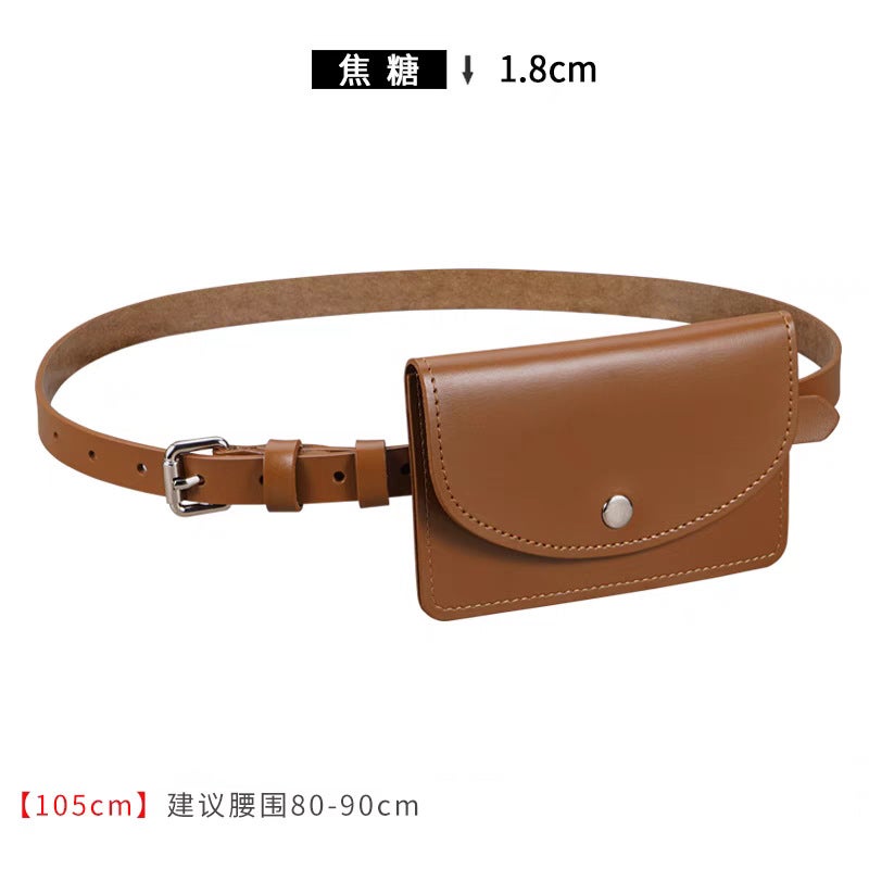 Waist Bag Fashion Commuter Small Square Bag Decorative Dress Bag Waist Chain Niche Design Sense Waist Bag Women'S - Image 1
