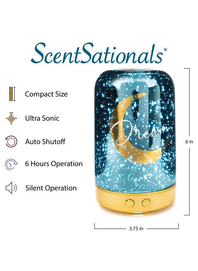 ScentSationals Essential Oil Diffuser - Eclectic Collection - Aromatherapy Diffuser for Living Room or Bedroom, Home Fragrance Diffuser for Scented Essential Oils - Moon Dream