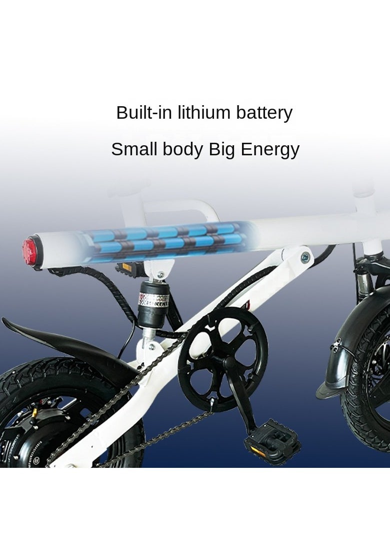 Gasin - Adult E-Bike Scooter, 50KM Range, 400W Motor, 14-inch Shock-Absorbing Tires, Foldable, Specialized for Commuting, Beach, Sandy Ground & Mountain Riding - Image 1