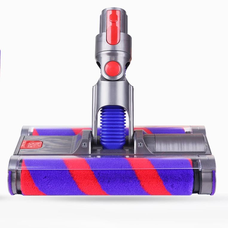 KENVOR KENVOR Soft Double Roller Brush Floor Head with LED Headlights for Dyson V7 V8 V10 V11 Vacuum Cleaners Parts Rotatable