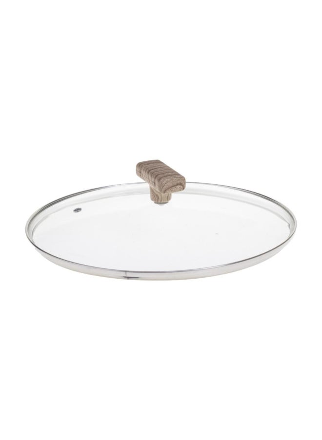 Five Simply Smart Nature Forged Aluminium Casserole Dish with Lid Grey and Beige 24cm 111008A - Image 2