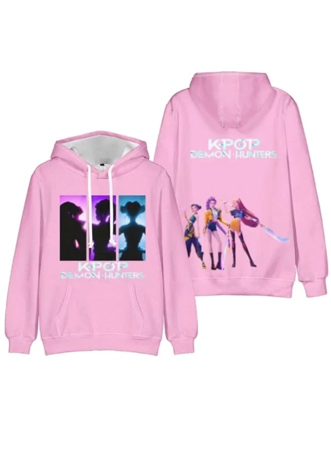 general K-POP: سترة هودي مطبوعة لفريق الفتيات صائدات الشياطين مناسبة للخروج اليومي أو التنسيق مما يجعل المعجبين غير قادرين على وضعها بعيداً - Image 1