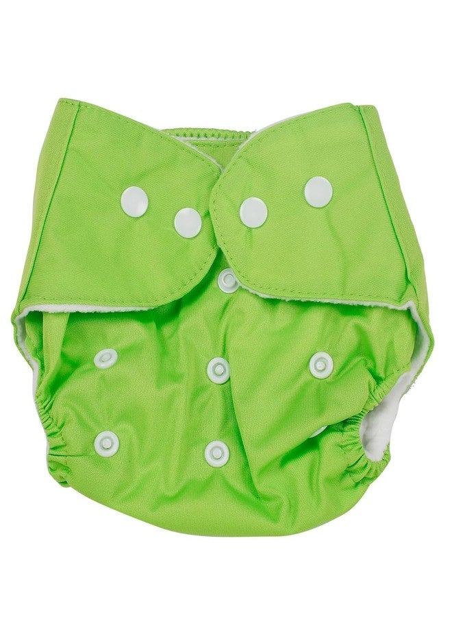 Miracle moms Reusable Cotton Cloth Diaper Set Adjustable 3 Baby Diapers with 3 Black Inserts & Peach Color Feeding Bib | Washable & Eco-Friendly (Multicolor) - Image 2