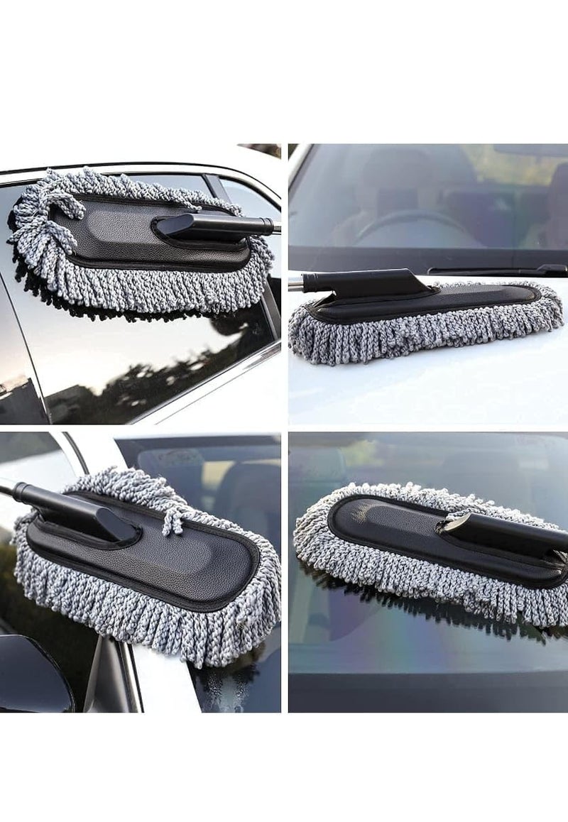 DEVANI IMPEX Soft Microfiber Car Duster Brush with Extendable Handle Wet Dry Scratch Free Surface Cleaner Multipurpose Kitchen Accessory for Dusting Cleaning Pack of 1 - Image 3