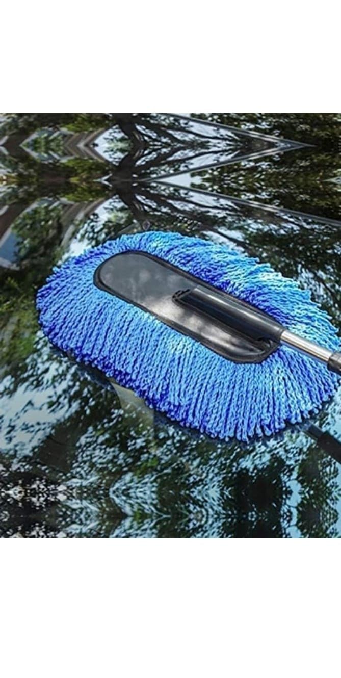 DEVANI IMPEX Soft Microfiber Car Duster Brush with Extendable Handle Wet Dry Scratch Free Surface Cleaner Multipurpose Kitchen Accessory for Dusting Cleaning Pack of 1 - Image 5