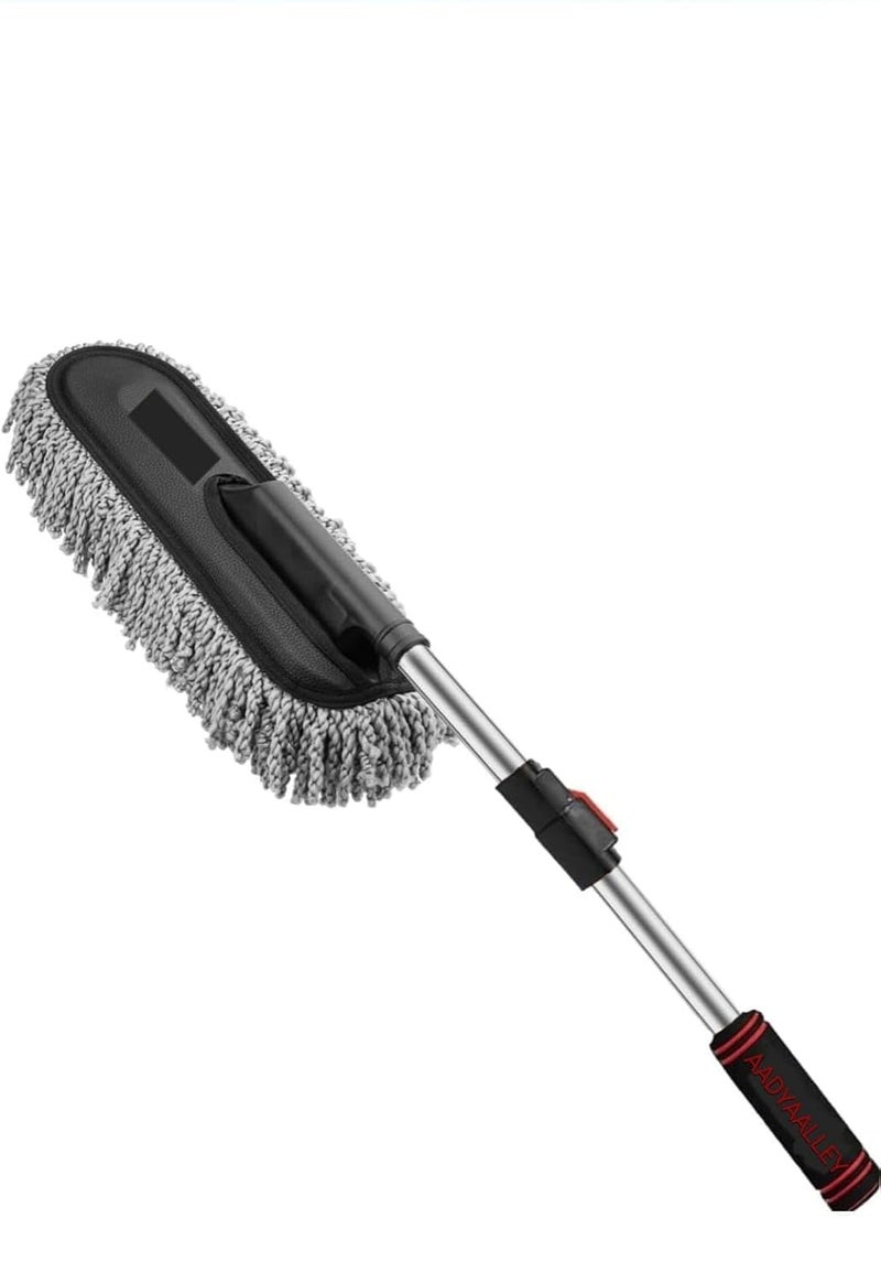 DEVANI IMPEX Soft Microfiber Car Duster Brush with Extendable Handle Wet Dry Scratch Free Surface Cleaner Multipurpose Kitchen Accessory for Dusting Cleaning Pack of 1 - Image 1