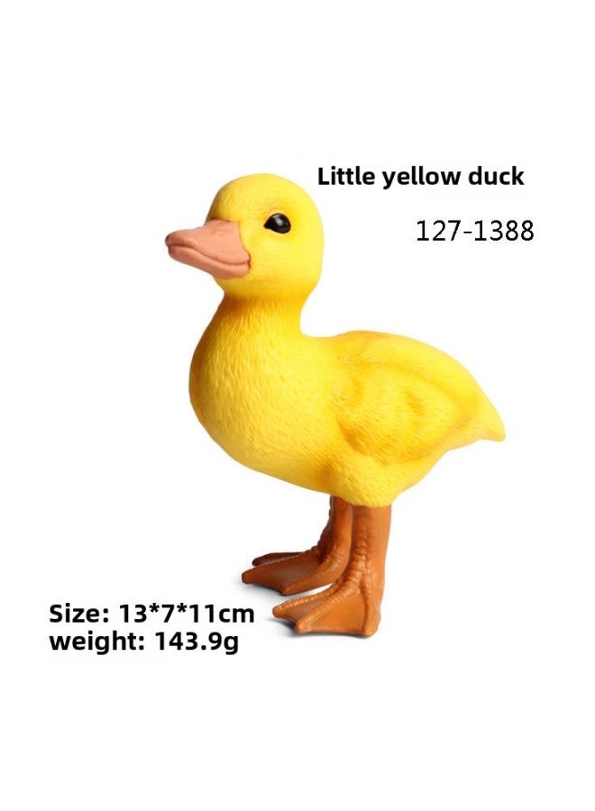 Simulation Animal Solid Model Toy Poultry White Duck Yellow Duck Model Children's Cognitive Toy Ornaments Handheld-Color:Large Yellow Duck 127-1388 - Image 1